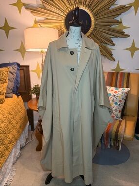Lane Bryant Beige Trench Coat Cape Style